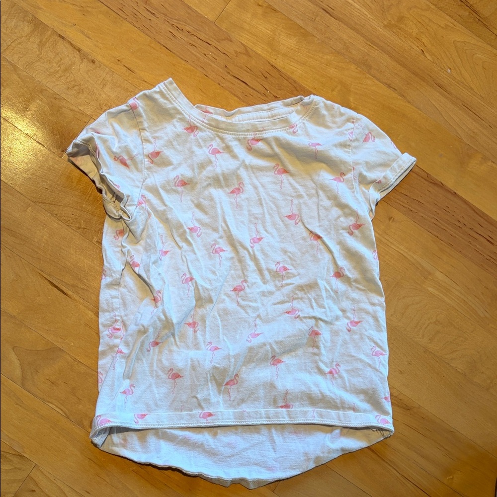 Old Navy Flamingo Graphic Tee - Pink and White
